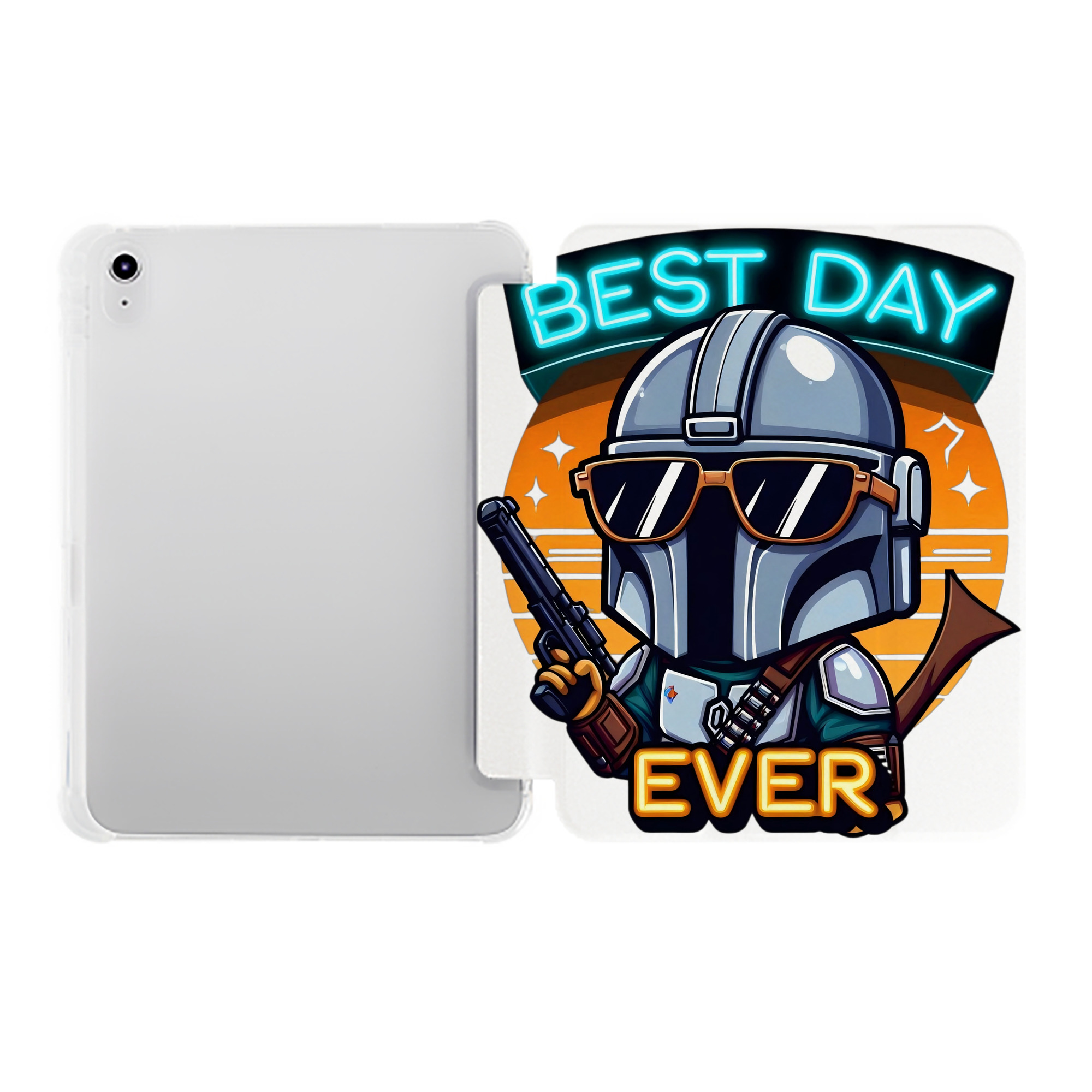 （画像用） スター・ウォーズ Star Wars IPad ケース ペン収納付き 三つ折りスタンド PUレザー×シリコン 対応機種9.5/10.5/10.9インチ